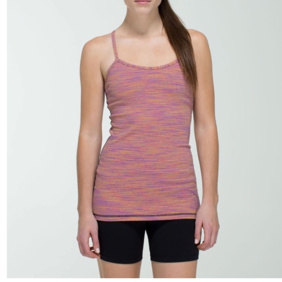 Lululemon Power Y Tank Luon Wee Are From Space Vintage Pink Size 6 EUC - Picture 1 of 9